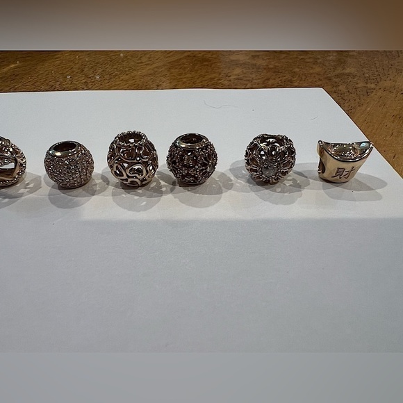 Authentic New Pandora 14k Gold and Diamond Charm Bracelet - Picture 10 of 17